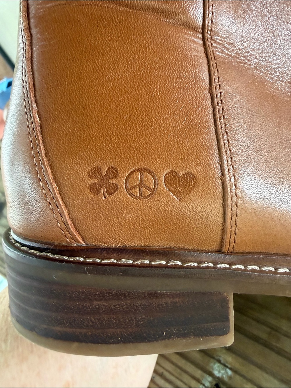 Lucky Brand Leather Ankle Boots in Cognac - Picture 2 of 8